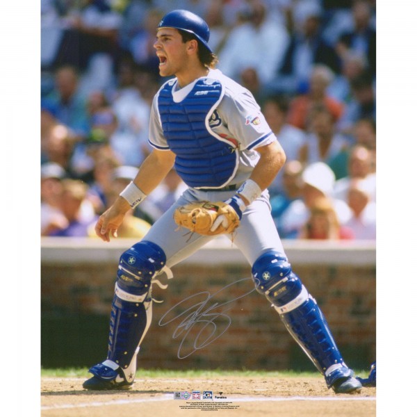 Autographed Los Angeles Dodgers Mike Piazza Fanatics Authentic 16 x 20 Catching Photograph