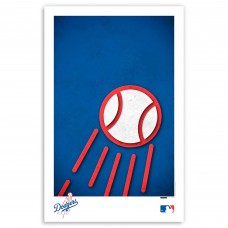 Los Angeles Dodgers 11 x 17 Minimalist Team Logo Art Poster