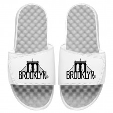Шлепки Brooklyn Nets ISlide Local City Patch Design - White