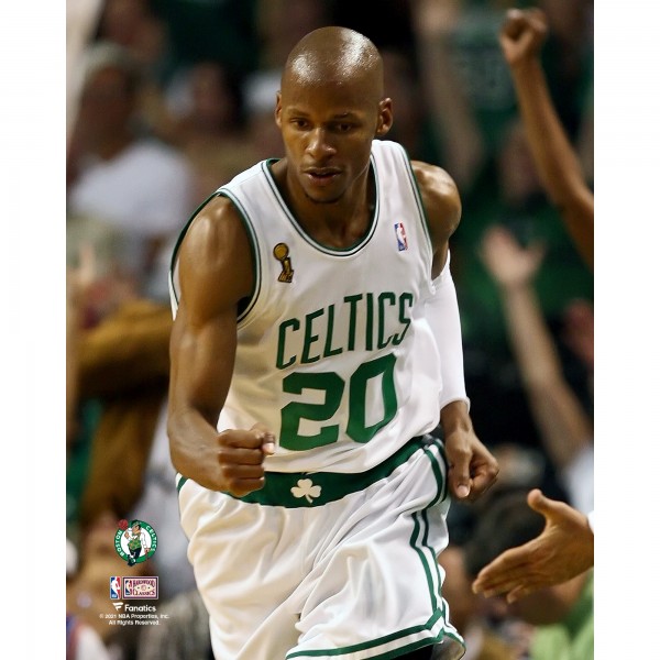 Unsigned Boston Celtics Ray Allen Fanatics Authentic Hardwood Classics Clutch Fist Pump Photograph