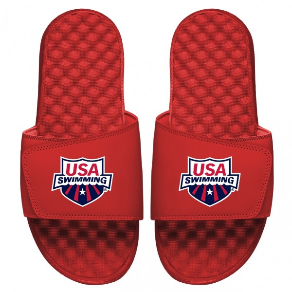 USA Swimming ISlide Primary Slide Sandals - Red