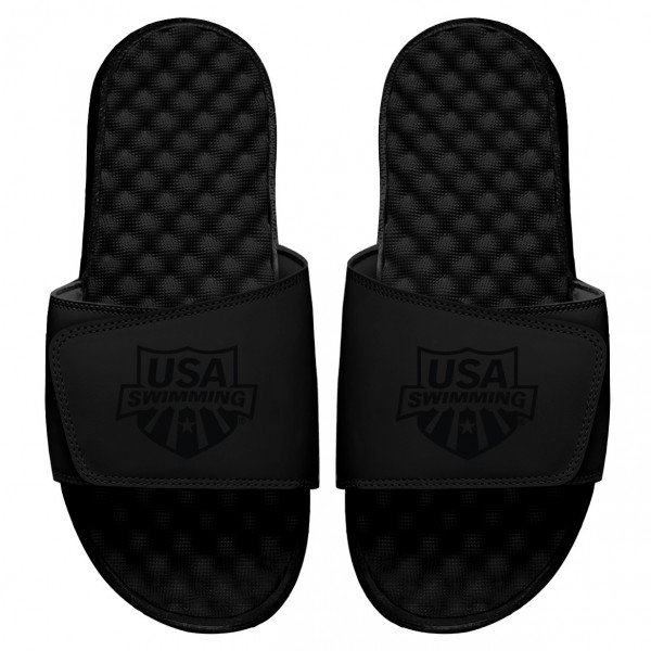 USA Swimming ISlide Tonal Slide Sandals - Black