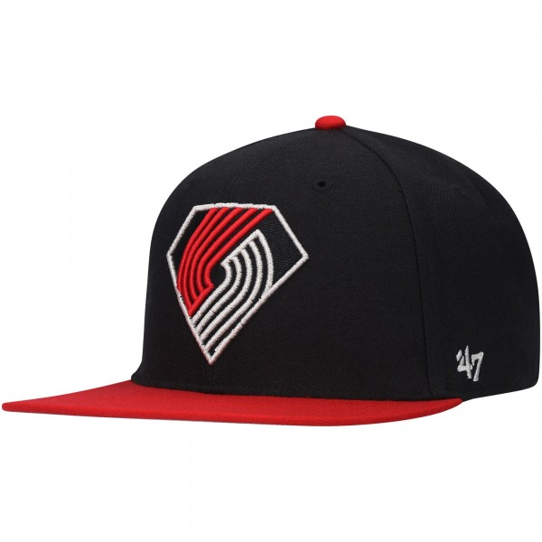 Бейсболка Portland Trail Blazers 75th Anniversary Carat Captain - Black/Red - официальный мерч NBA