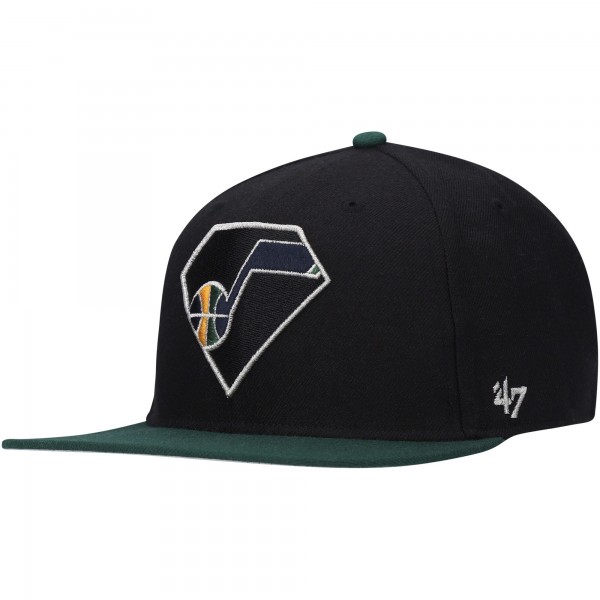Бейсболка Utah Jazz 75th Anniversary Carat Captain - Black/Green - официальный мерч NBA