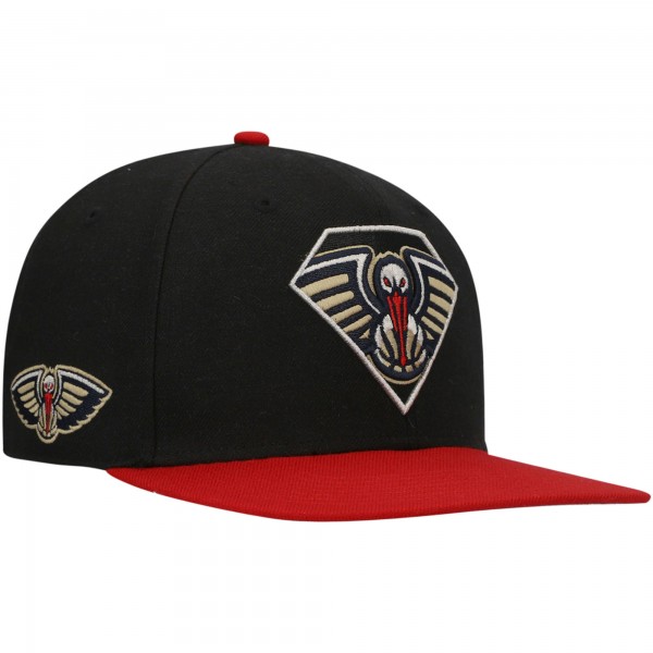 Бейсболка New Orleans Pelicans 75th Anniversary Carat Captain - Black/Red - официальный мерч NBA
