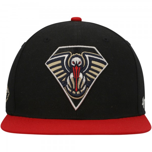 Бейсболка New Orleans Pelicans 75th Anniversary Carat Captain - Black/Red - официальный мерч NBA