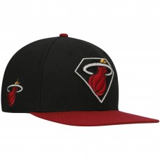 Miami Heat 47 75th Anniversary Carat Captain Snapback Hat - Black/Red
