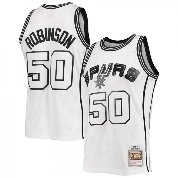 Игровая майка David Robinson San Antonio Spurs Mitchell & Ness White Out Swingman - оригинальная джерси НБА