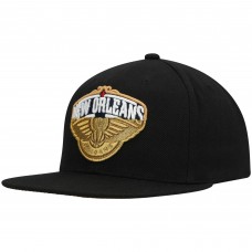 Бейсболка New Orleans Pelicans Mitchell & Ness Gold Dip Down - Black