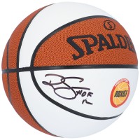 Баскетбольный мяч Ralph Sampson Houston Rockets Fanatics Authentic Autographed Spalding 1972-95 Throwback Logo White Panel HOF 12 Inscription