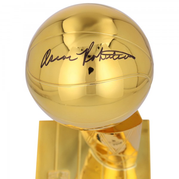 Autographed Milwaukee Bucks Oscar Robertson Fanatics Authentic NBA Finals Champion Replica Larry OBrien Trophy