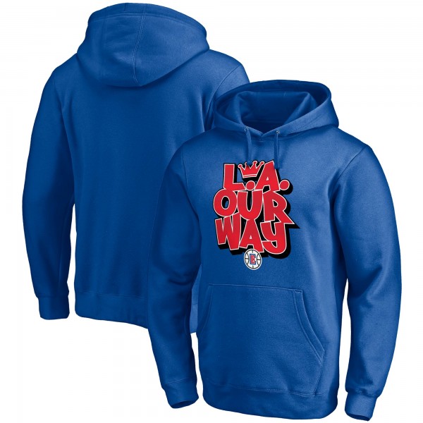 Толстовка с капюшоном LA Clippers L.A. Our Way Post Up Hometown Collection - Royal - фирменная одежда NBA