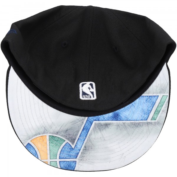 Бейсболка Utah Jazz New Era Team Wordmark 59FIFTY - Black