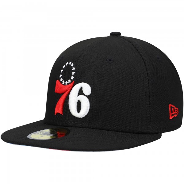 Бейсболка Philadelphia 76ers New Era Team Wordmark 59FIFTY - Black