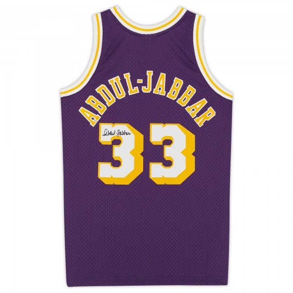 Игровая джерси Autographed Los Angeles Lakers Kareem Abdul-Jabbar Fanatics Authentic Mitchell & Ness Purple 1983-84 Swingman