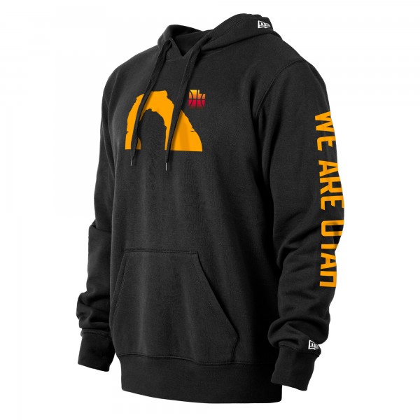 Толстовка с капюшоном Utah Jazz New Era 2021/22 City Edition - Black - фирменная одежда NBA