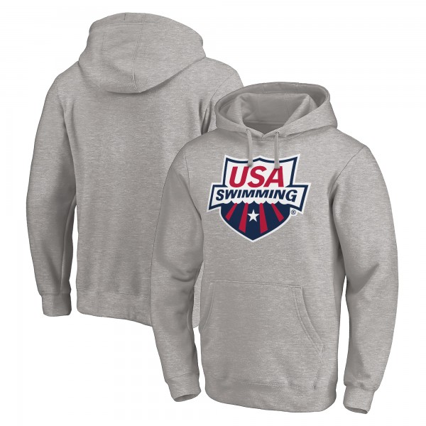 Толстовка USA Swimming Primary Logo - Heathered Gray