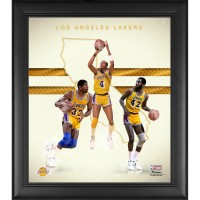 Los Angeles Lakers Magic Johnson, Byron Scott & James Worthy Fanatics Authentic Framed 15 x 17 1980s Hardwood Classics Franchise Foundations Collage