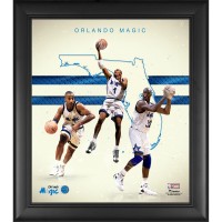 Orlando Magic Shaquille ONeal, Penny Hardaway & Dennis Scott Fanatics Authentic Framed 15 x 17 1990s Hardwood Classics Franchise Foundations Collage