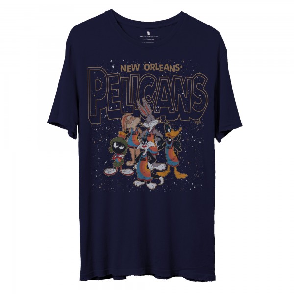 Футболка New Orleans Pelicans Junk Food Space Jam 2 Home Squad Advantage - Navy