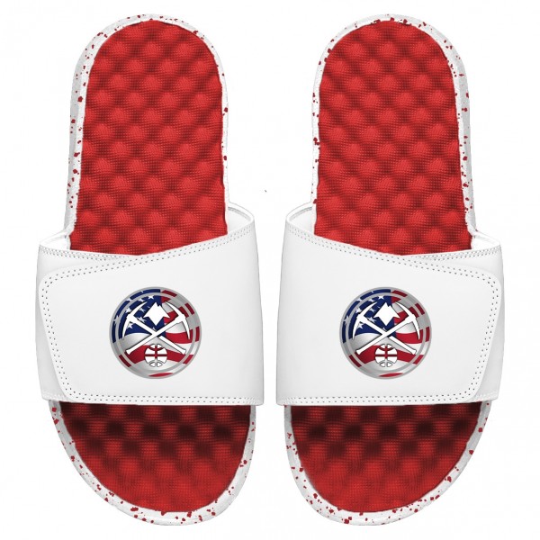 Шлепки Denver Nuggets ISlide Americana - Red/White