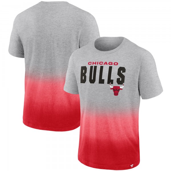 Футболка Chicago Bulls Board Crasher Dip-Dye - Heathered Gray/Red