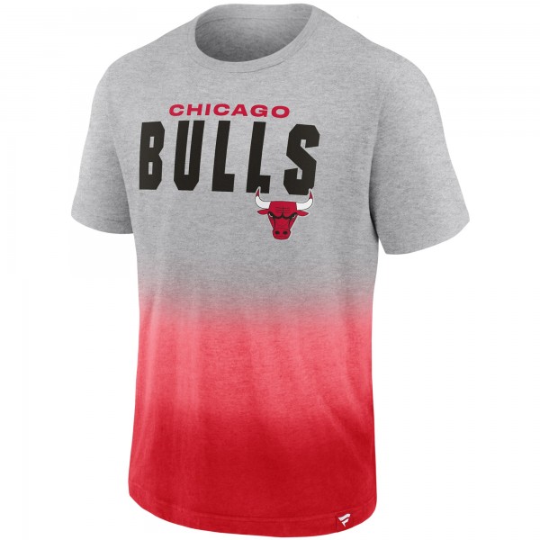 Футболка Chicago Bulls Board Crasher Dip-Dye - Heathered Gray/Red