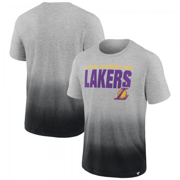 Футболка Los Angeles Lakers Board Crasher Dip-Dye - Heathered Gray/Black