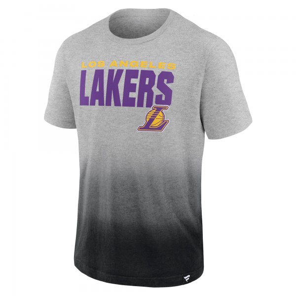 Футболка Los Angeles Lakers Board Crasher Dip-Dye - Heathered Gray/Black