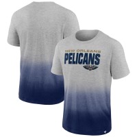 Футболка New Orleans Pelicans Board Crasher Dip-Dye - Heathered Gray/Navy