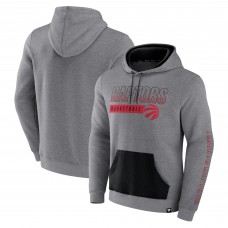 Toronto Raptors Off The Bench Color Block Pullover Hoodie - Heathered Gray