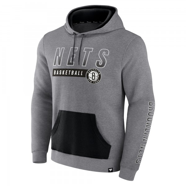 Толстовка Brooklyn Nets Off The Bench Color Block - Heathered Gray