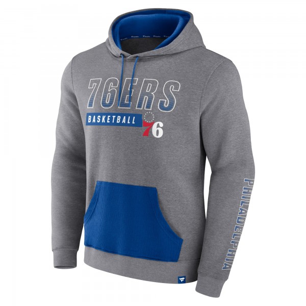 Толстовка Philadelphia 76ers Off The Bench Color Block - Heathered Gray