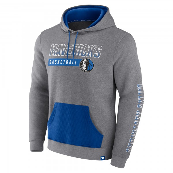 Толстовка Dallas Mavericks Off The Bench Color Block - Heathered Gray