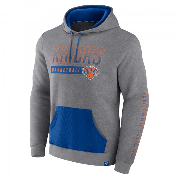Толстовка New York Knicks Off The Bench Color Block - Heathered Gray