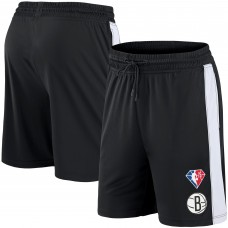 Brooklyn Nets 75th Anniversary Downtown Performance Practice Shorts - Black