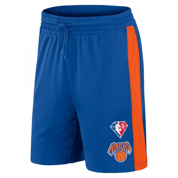 Шорты New York Knicks 75th Anniversary Downtown Performance Practice - Blue/Orange