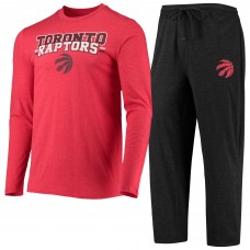 Штаны Футболка с длинным рукавом Toronto Raptors Concepts Sport & Sleep Set - Black/Red