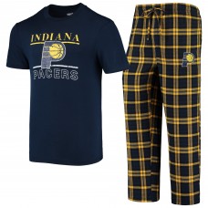 Футболка и штаны Indiana Pacers Concepts Sport Lodge - Navy/Gold