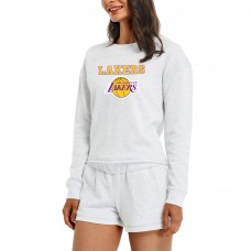 Шорты Los Angeles Lakers Concepts Sport Women's Crossfield Long Sleeve Top & Sleep Set - Cream