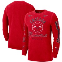 Футболка с длинным рукавом Chicago Bulls Nike Red Courtside Retro Elevated