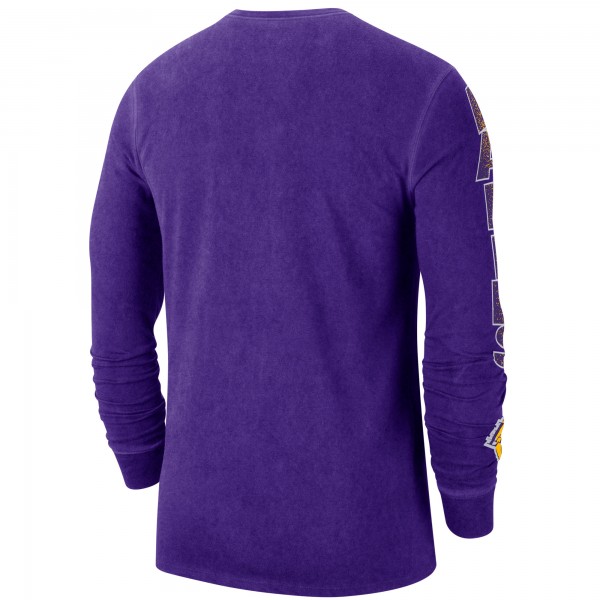 Футболка с длинным рукавом Los Angeles Lakers Nike Courtside Retro Elevated - Purple