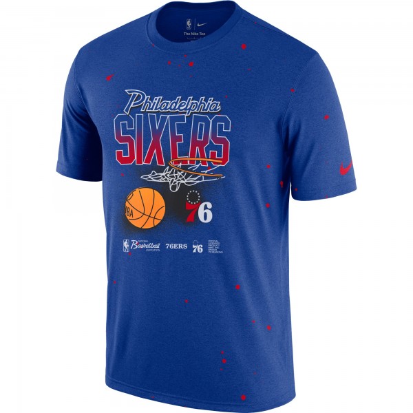 Футболка Philadelphia 76ers Nike Courtside Splatter - Royal