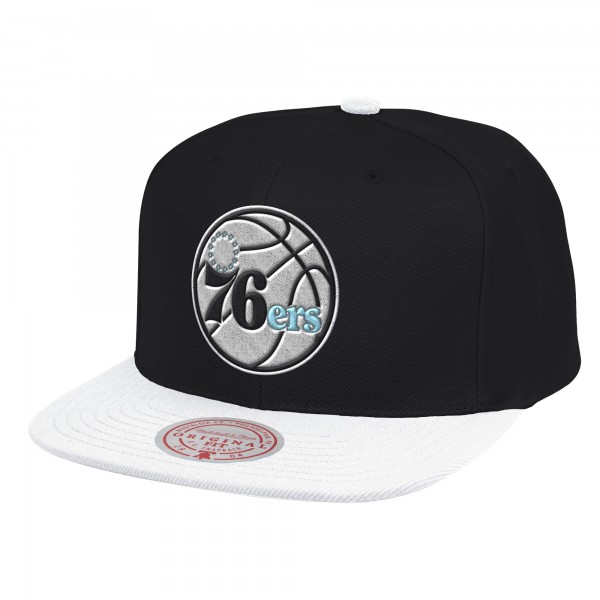 Бейсболка Philadelphia 76ers Mitchell & Ness - Black/White