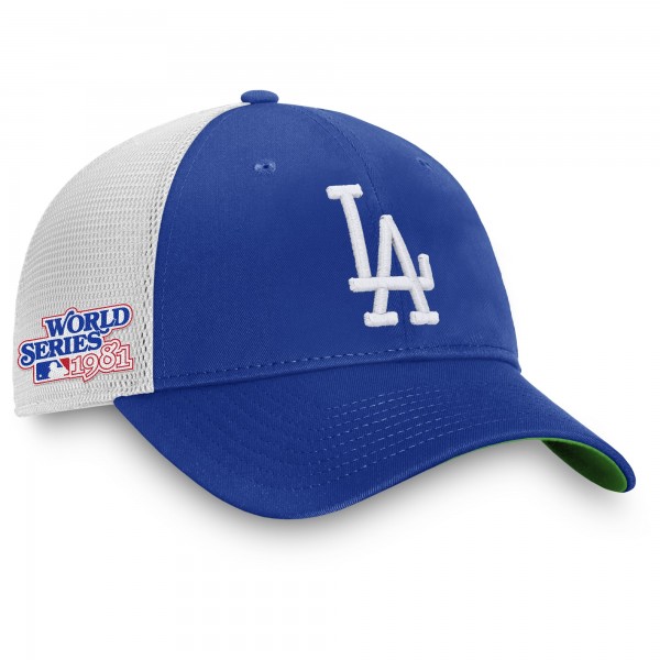 Бейсболка Los Angeles Dodgers 1981 World Series Patch Team Trucker - Royal/White