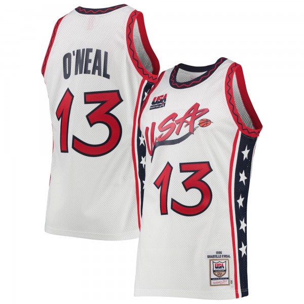 Джерси Shaquille ONeal USA Basketball Mitchell & Ness 1996 Hardwood Classics Authentic - White