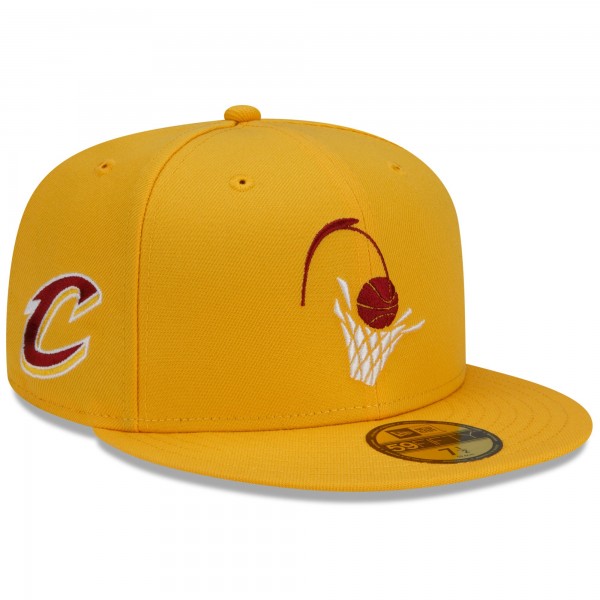 Бейсболка Cleveland Cavaliers New Era City Edition Alternate 59FIFTY - Gold