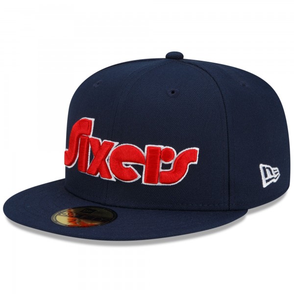 Бейсболка Philadelphia 76ers New Era 2021/22 City Edition Alternate 59FIFTY - Navy