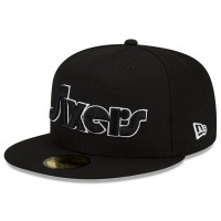 Бейсболка Philadelphia 76ers New Era 2021/22 City Edition Official 59FIFTY - Black/White