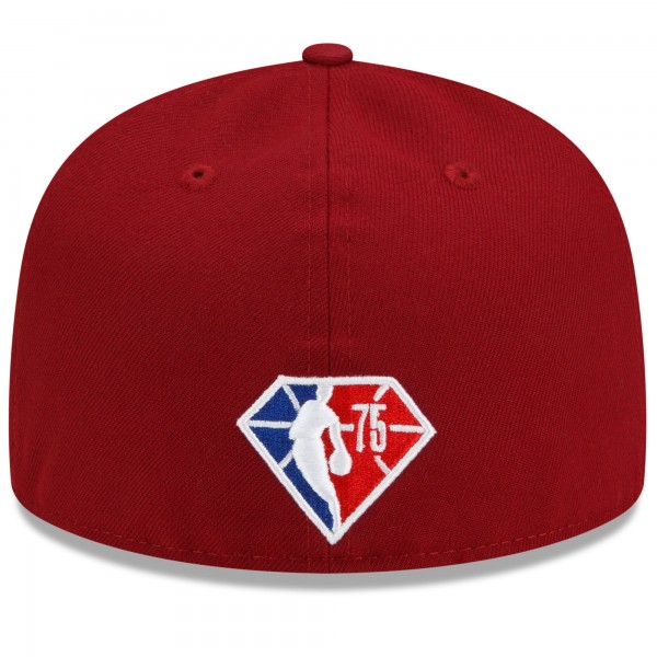 Бейсболка Cleveland Cavaliers New Era 2021/22 City Edition Official 59FIFTY - Crimson
